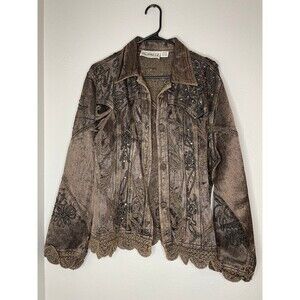 Vintage Flashback Couture Metallic Bronze Jacket Size L